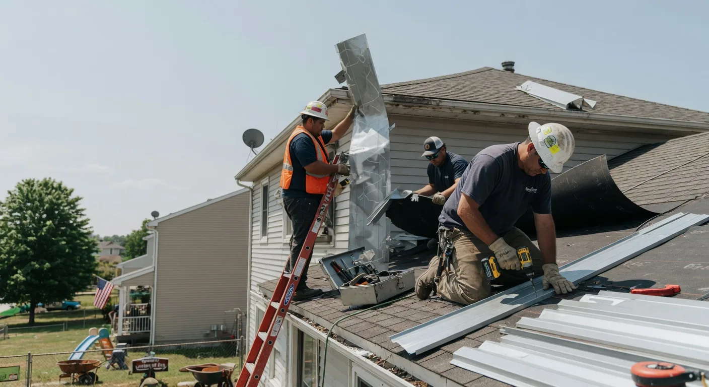 Storm Damage Metal Roof Repair in Fairmont, OK